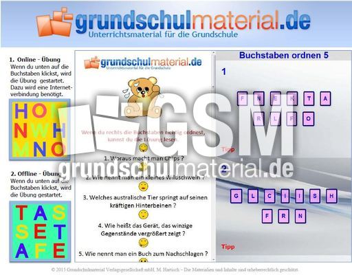 Buchstaben ordnen 5.7z